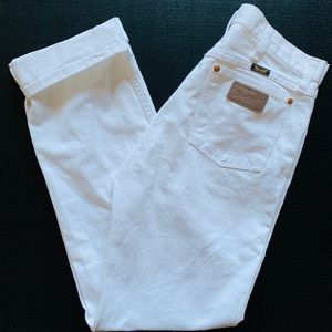 Wrangler vintage high rise Jean/ white + Rose Gold
